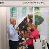 Elkem exhibition booth with guests