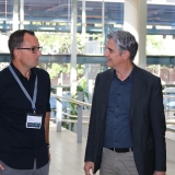 Prof. Hans Beushausen (South Africa) of IIBCC 2018 Organizing Committee and Stefan Cadosch (Switzerland) in conversation