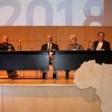 Round-table discussion "Architecture" with Stephen Akers, Steve Norwood, Shane O'Toole and Stefan Cadosch (left to right)