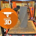 3D print of fiber concrete column